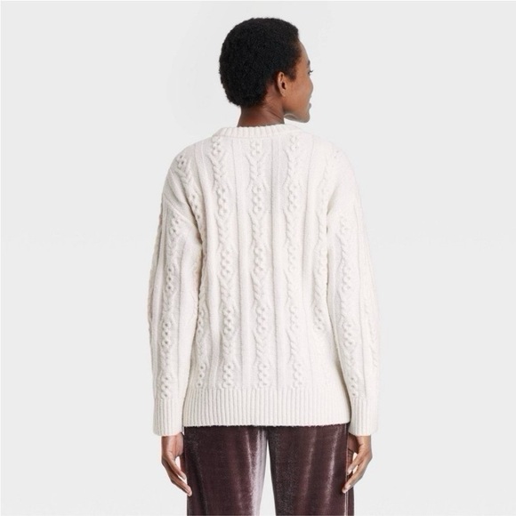 NEW Target A New Day Cardigan Chunky Sweater Cream - Picture 9 of 11